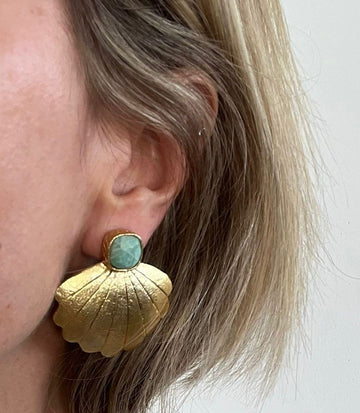 Amazonite Statement Earrings