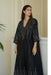 Sequin & Bead Striped Silk Abaya Elna Line Sequin & Bead Striped Silk Abaya ELNA LINE Abaya abaya.