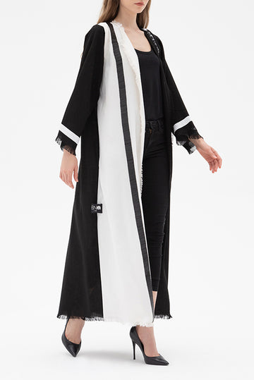 Black & White Abaya