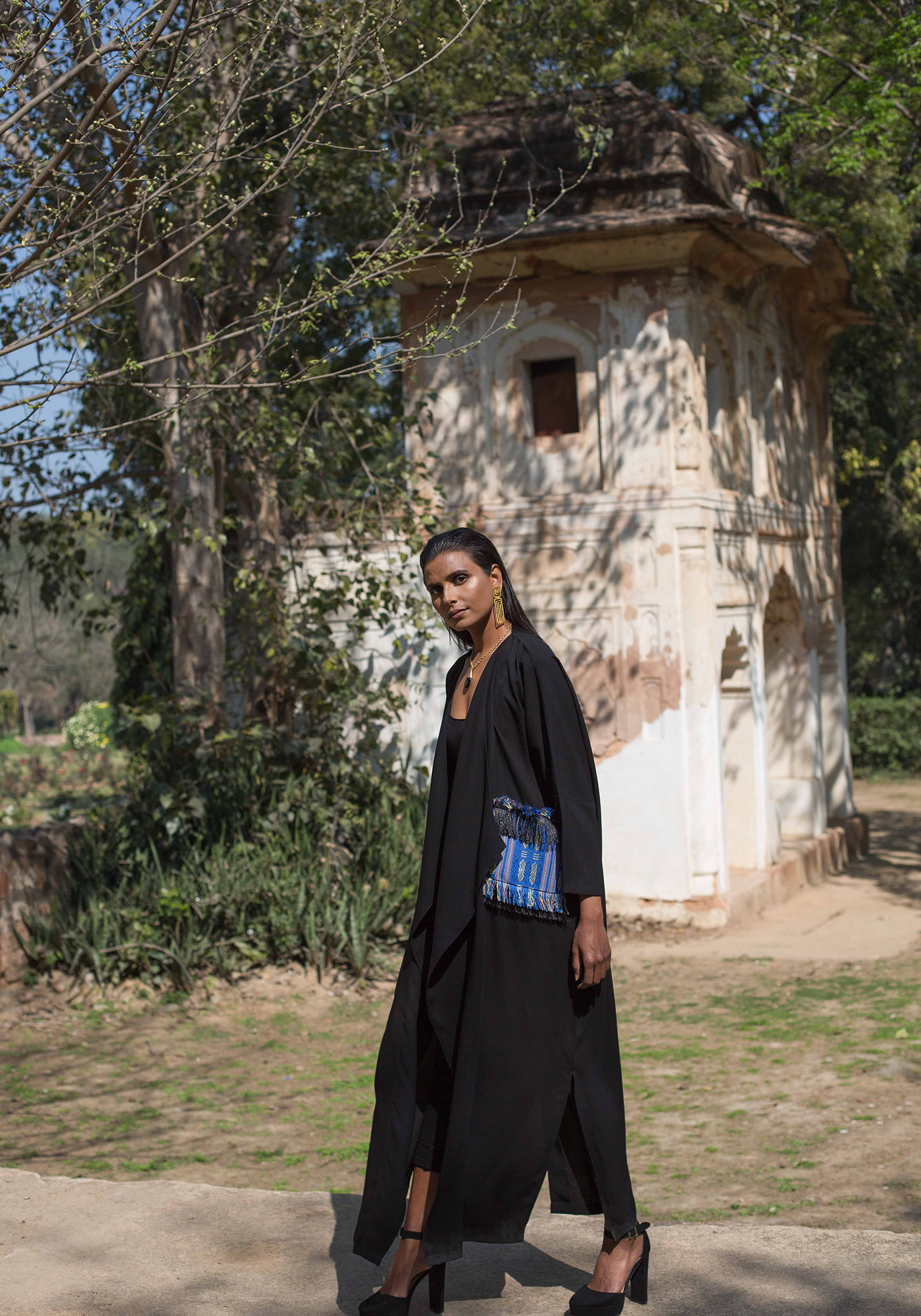Blue Tassel Abaya