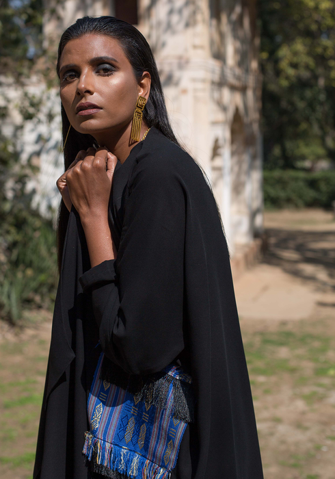 Blue Tassel Abaya