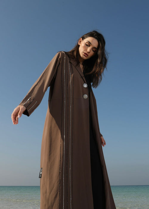 OCEANE CRYSTAL BUTTON ABAYA III