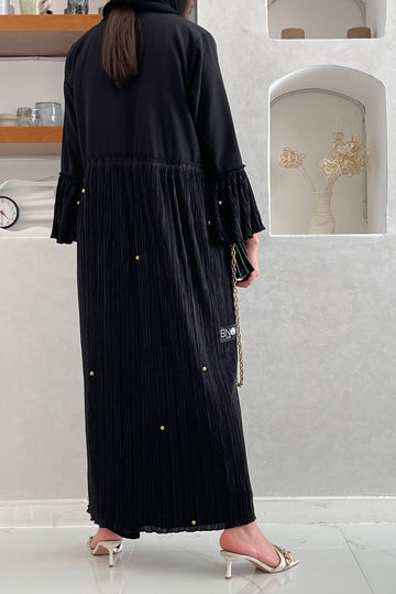 Golden Button Coat Abaya