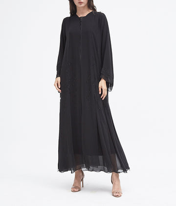 EMBROIDERED LAYERED ABAYA